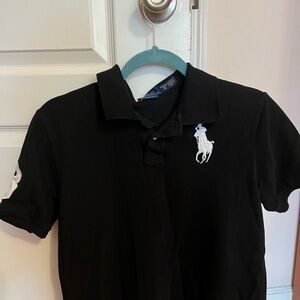 Polo by Ralph Lauren Black Polo with White Pony Emblem